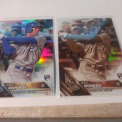 2016 Topps Chrome Raul Mondesi Refractor Baseball Card Lot Of 2 Kansas City Royals