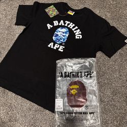 Blue camo bape tee