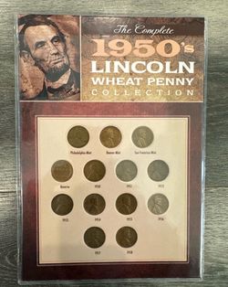 THE COMPLETE 1950'S LINCOLN WHEAT PENNY COLLECTION