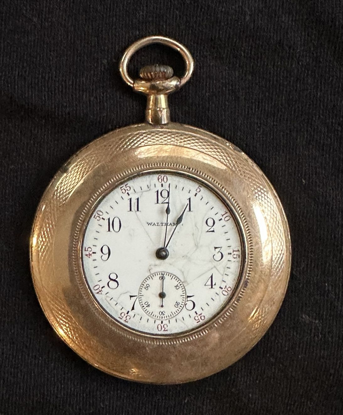 Antique American pocket watch made by Waltham