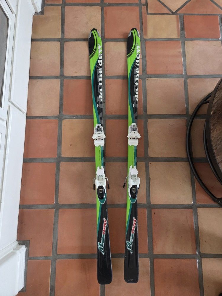 Mountain Dew Skis With Salomon Bindings