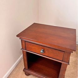 Brown wood nightstand