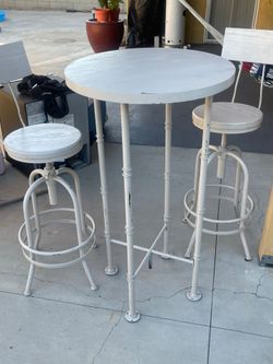 High table chairs set