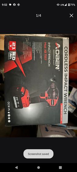Cordless impact wrench aoben model ab