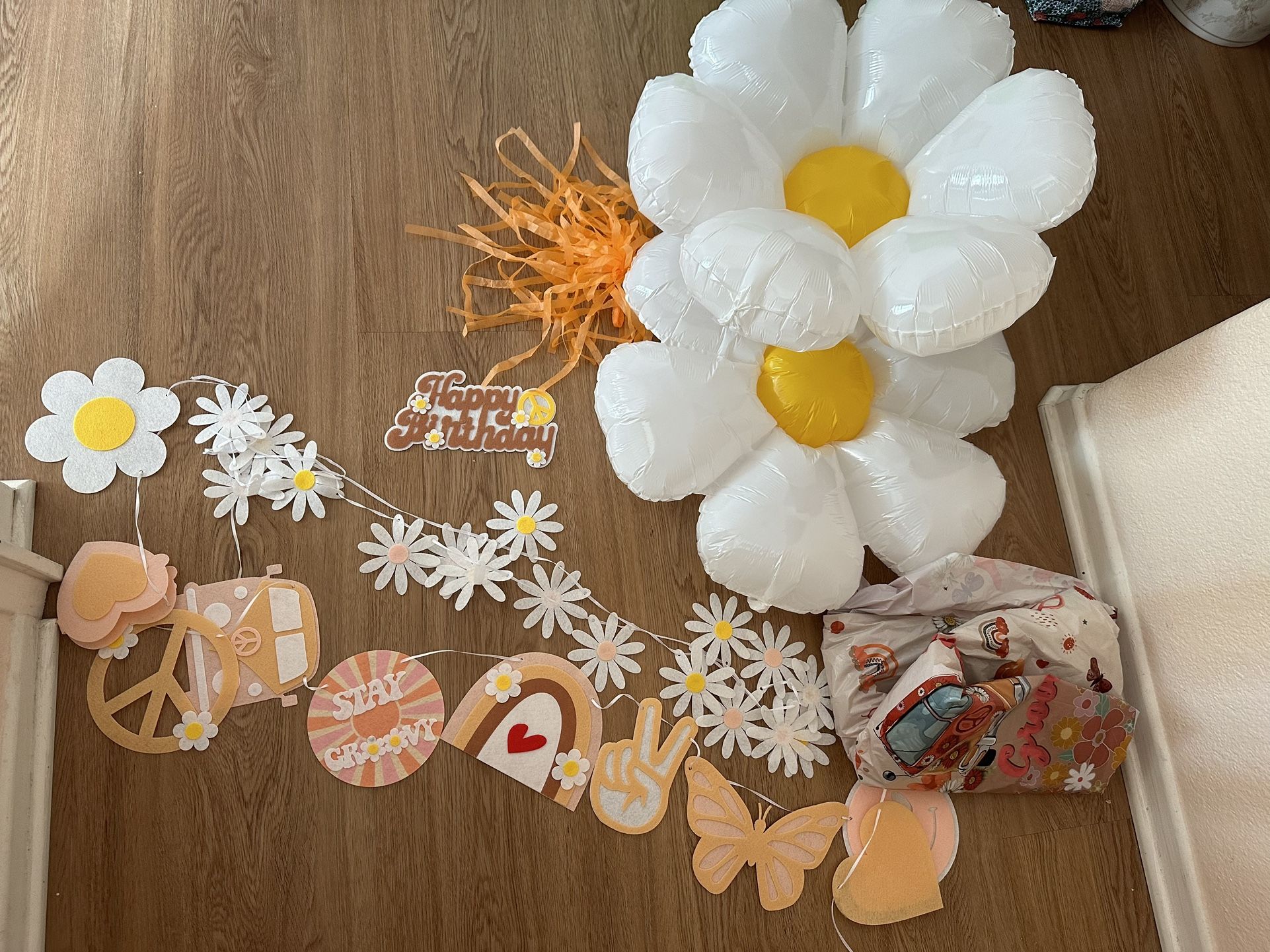 Flower Power Birthday Party Theme Decorations