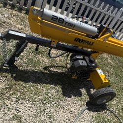 DEWALT 28 Ton 196cc 6.5HP Kohler Engine Horizontal/Vertical Full Beam Hydraulic Log Splitter, Auto Return/Integrated Log Cradle