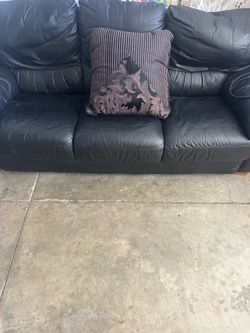 Leather sofa and love seat