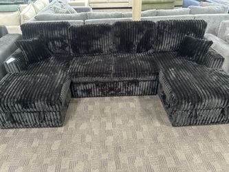 Black comfy sleeper sectional sofa