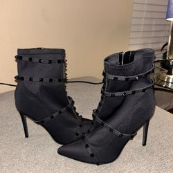 Women’s Stiletto Heel Black Booties  