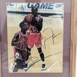 Signed & Framed Michael Jordan Picture