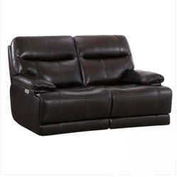 Ridgewin Leather Power Reclining Loveseat