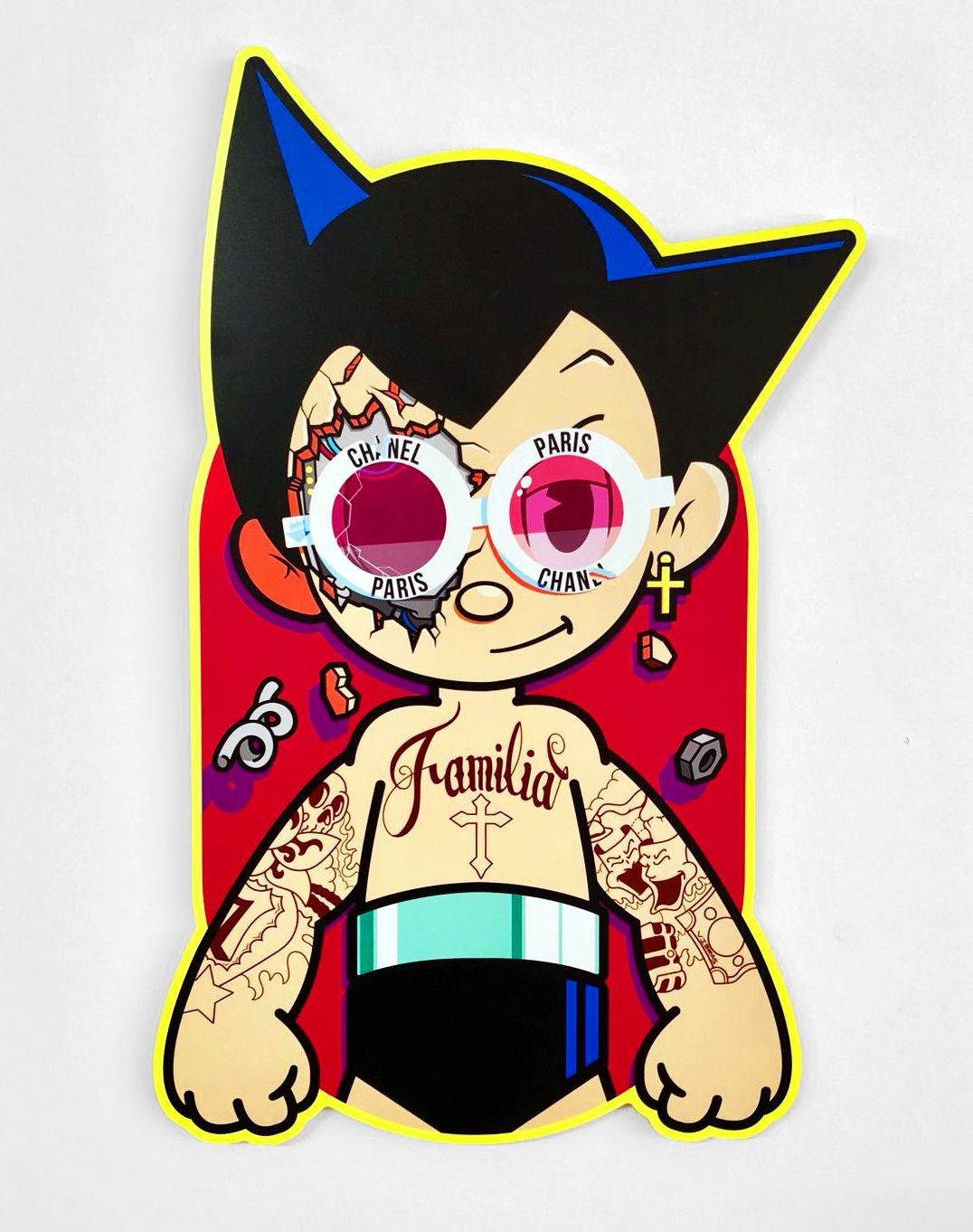 MATT GONDEK x J BALVIN x Astro Boy Wood Cut Print x Signed & Numbered