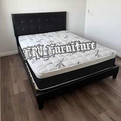 NEW QUEEN BED FRAME WITH MATTRESS 