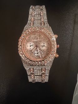 Audemars Piguet Women’s Rose Gold and Silver Crystal Chronograph Watch