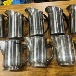 Restaurant Style Stainless Steel Pitchers(8)