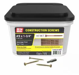 Grip-Rite #8 x 1-3/4 in. Star Drive Dual Flat Head Coarse Thread Construction Screws 10 lb. Box
