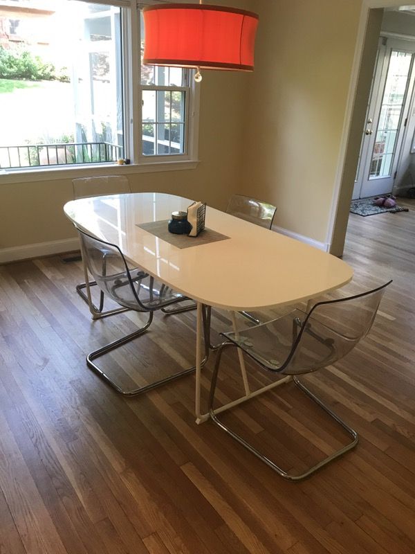 Ikea Oppeby table chairs not included for Sale in Bethesda MD OfferUp