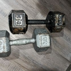 Each Dumbbell Weighs 30 Pounds 