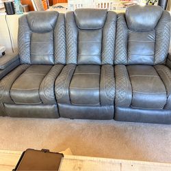 Matching Leather Power Reclining Sofas