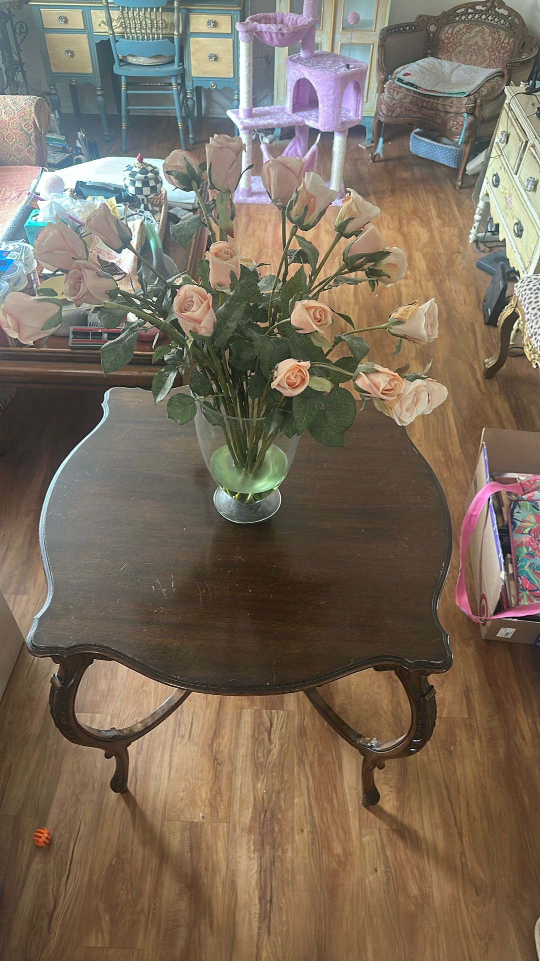 Edwardian Antique Parlor Table Louis XV