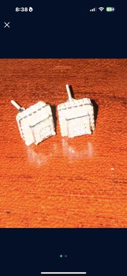 Silver Diamond Earrings