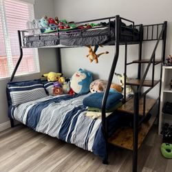 Twin Over Full Bunk Bed - Basically New 