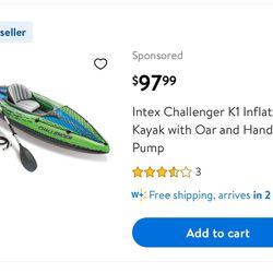 Used- $80 Inflatable kayak