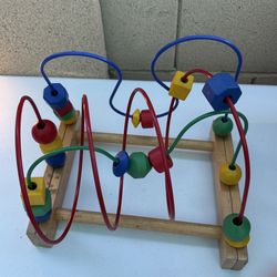 Bead maze roller coaster -solid wood-kids, imagination, Classroom, parent, doctors office, daycare 