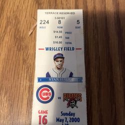 Chicago Cubs Ticket Stub May 7, 2000