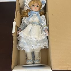 Vintage Porcelain Doll With Original Box