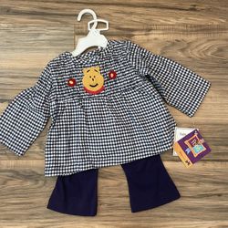 NEW 12m Disney Vintage Winnie The Pooh Outfit - $35!!
