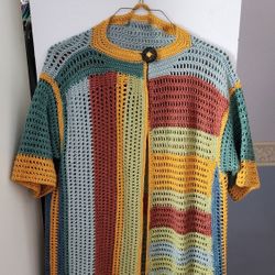 Crochet Long Cardigan 