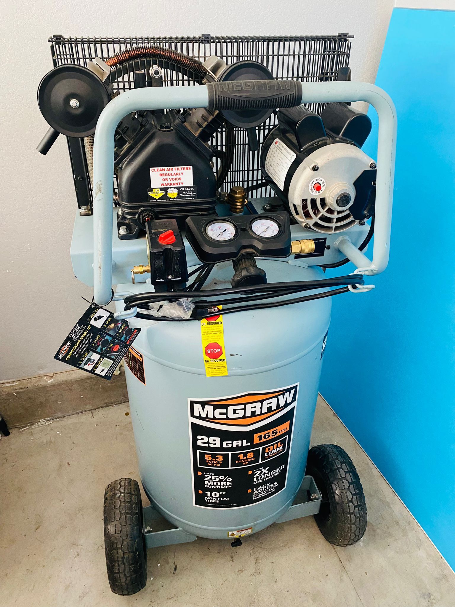 MCGRAW 29 Gallon, /Auto Air Compressor