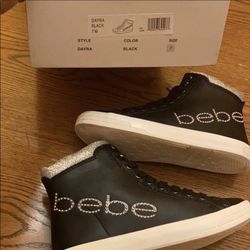 Bebe ankle sneakers logo {contact info removed} 7.0