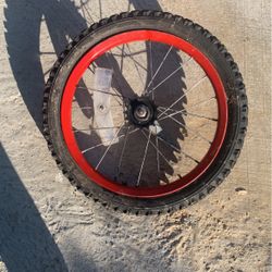 13 Inch Bike Wheel (Rear) With Bike Handle