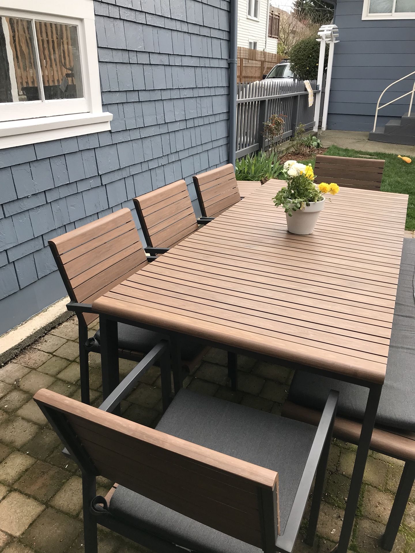 Crate and Barrel Rocha dining set