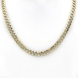 14K Gold 7mm Diamond Cut Curve Link Chain, 26" in Length, ONLY $3900