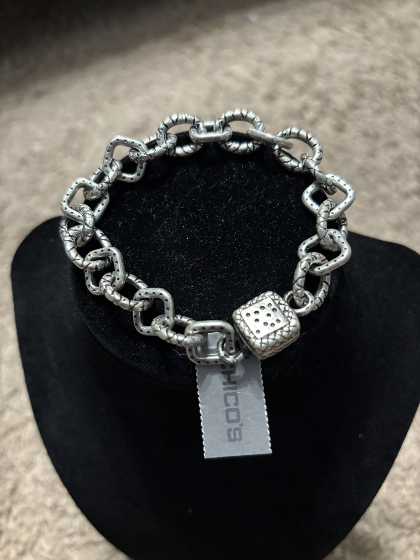 Chicos Mail Chain Bracelet- New