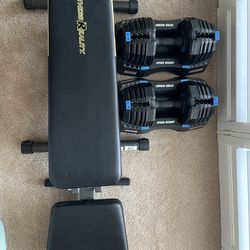 Used NordicTrack Select-A-Weight 55lb Dumbbell Set + Weight Bench (Pick Up Only)