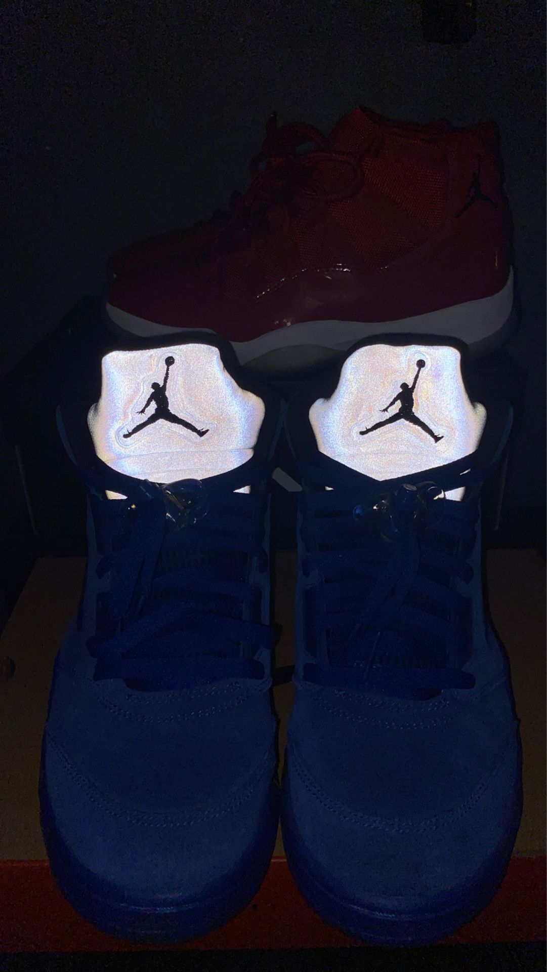 Jordan 5s blue suede