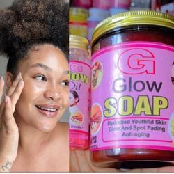 G Glow Soap 7 Days skin whitening and Glow Oil, Spot Fading anti Aging Soap 500g