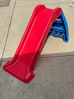 Kids Plastic Toddler Slide Red and Blue
