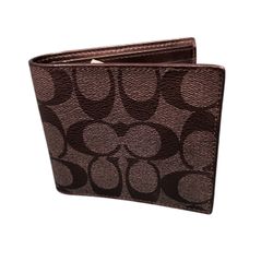 NEW Charcoal/Black Men's COACH F75006 Coin Case/Wallet Authentic