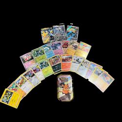 Pokemon Card Bundle Lot - TIN Can - EX/ Full Arts/ Holo’s - GUARANTEED!