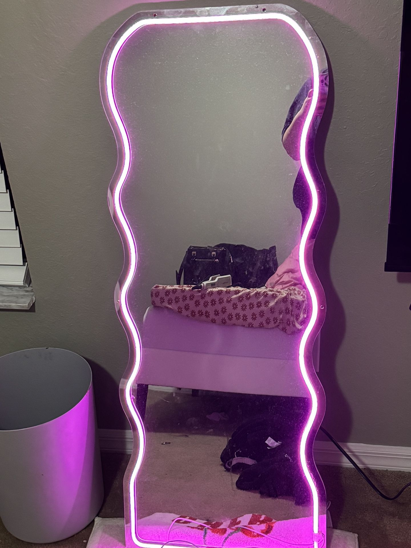 Neon Mirror Desk