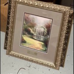 Framed Thomas Kinkade ‘Lilac Gizebo’ - 17x19