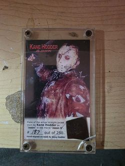 Rare Jason Card Signed By Kane Hodder
