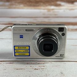Sony Cyber-shot DSC-W130 8.1MP Compact Camera Silver Carl Zeiss Lens
