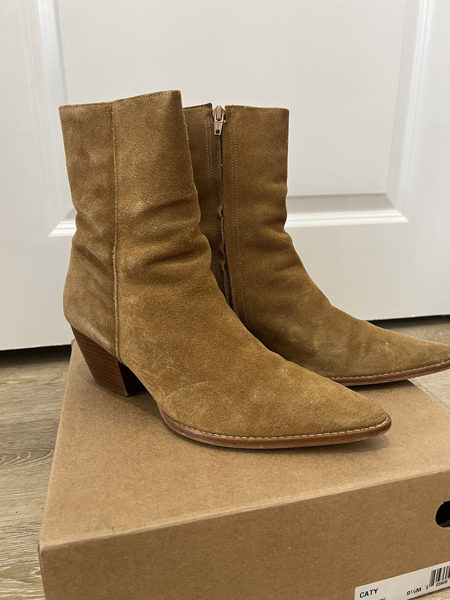 matisse caty western fawn suede