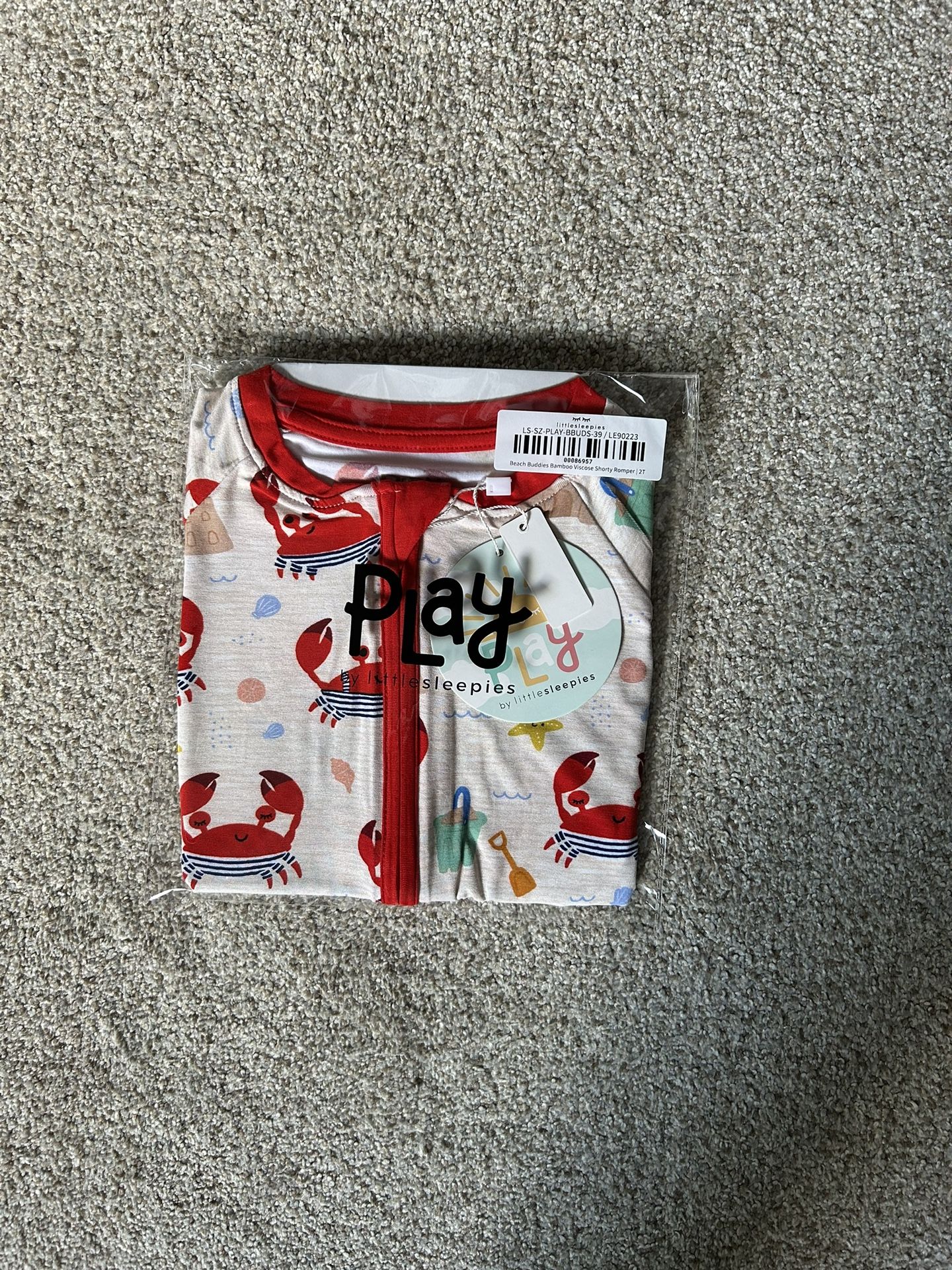 Little Sleepies Crab shorty 2T